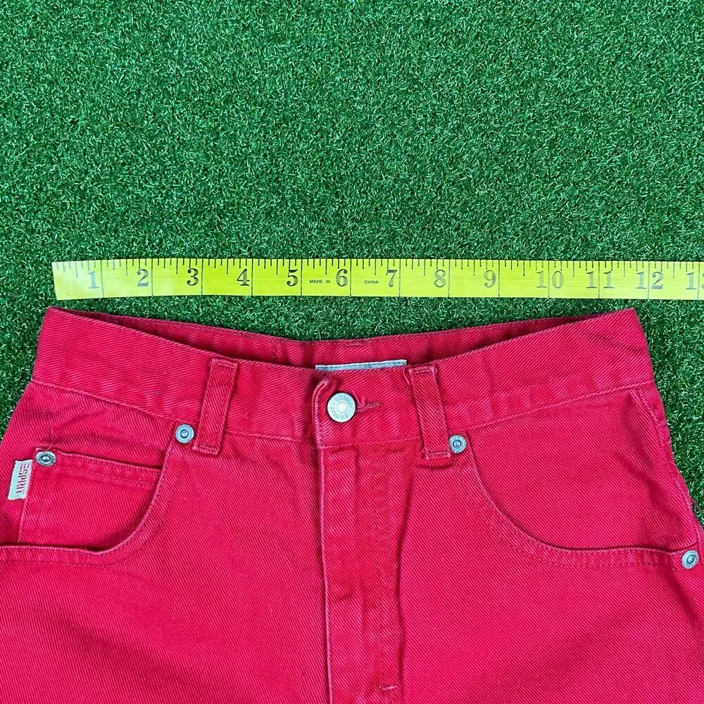 Vintage Esprit Bright Red Childrens Sz 12 Denim Straight Leg Jeans